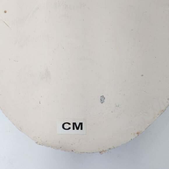 Vintage Butterfly Flower Wall Plaque 3D Oval Chalkware Home Decor Purple Yellow - Picture 6 of 8